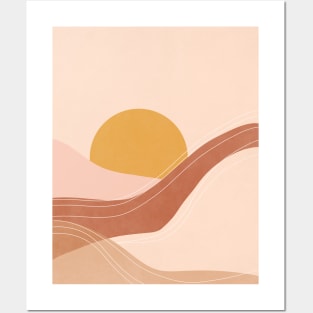 Abstract bohemian sunset painting 3.3 Posters and Art